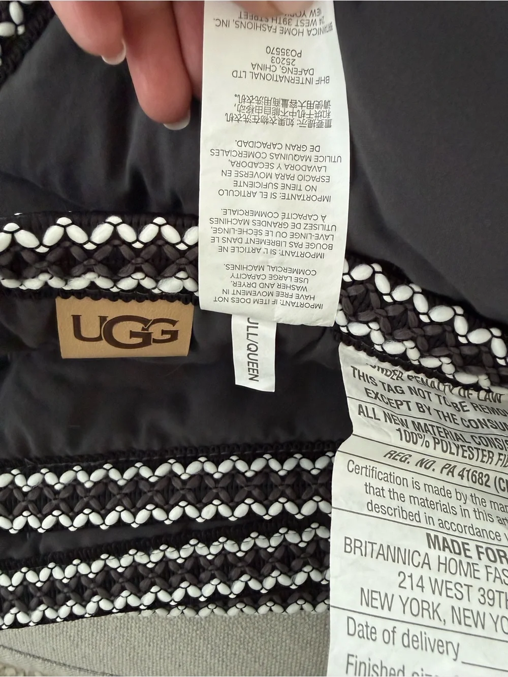 UGG NEW Devon UGGBraid Quilt & Shams Set Full/Queen Set